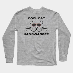 Cool Cat has Swagger Long Sleeve T-Shirt